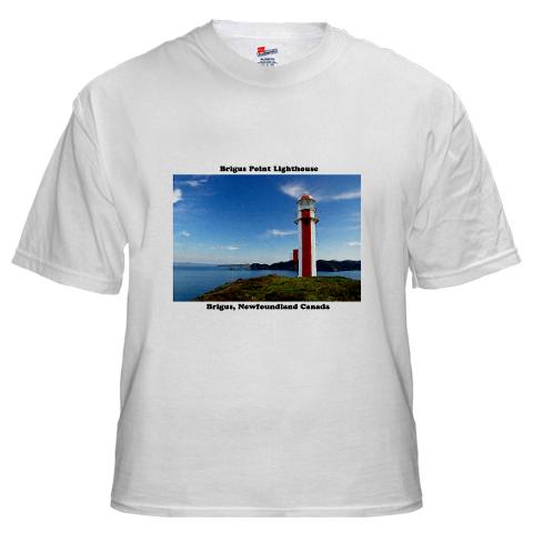 Brigus Point Lighthouse -- Cafe Press T Shirt -- Closed For the Season -- David Siegelman